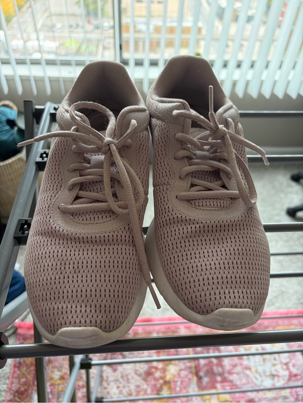 Nike Women’s Lace-Up Mesh Sneakers - Dusty Pink